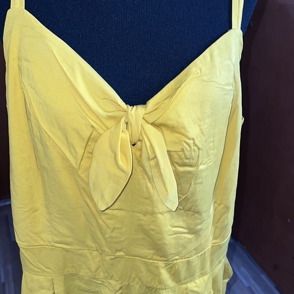 TORRID yellow Challis Tie-Front Romper - Picture 7 of 8
